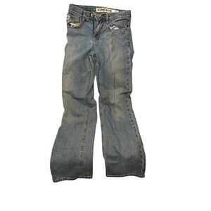 Cinch Boxy Relaxed Flared Leg Blue Jeans Womans 18S